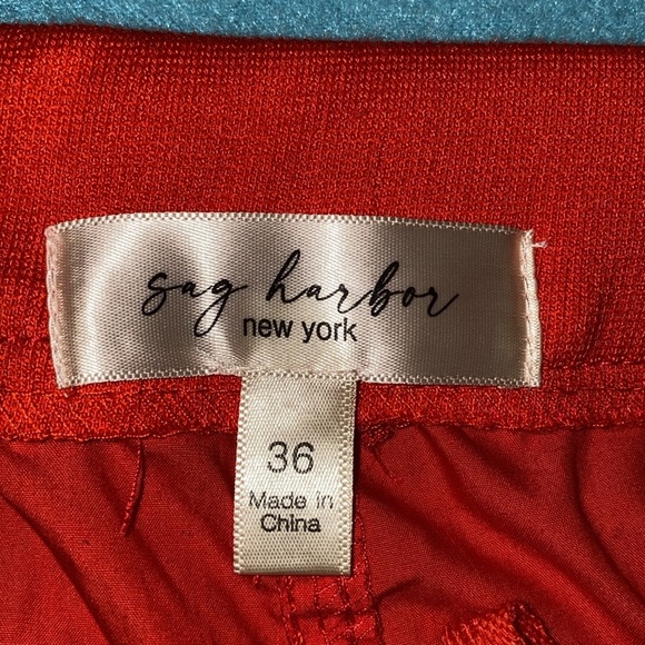 SAG HARBOR New York cargo capris tab cuff 6 pocket elastic waistband NEW size 36 - Picture 4 of 13